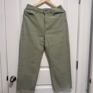 SHEIN Sage Green Women's Wedge Leg Jeans L